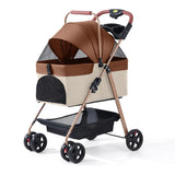 Lightweight Foldable Detachable Basket Pet Stroller Dogs Cats Outdoor Travel Dog Stroller Stroller for Dog Pet
