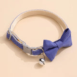 Breakaway Christmas Cat Collar with Bow Tie & Bell (Plaid)
