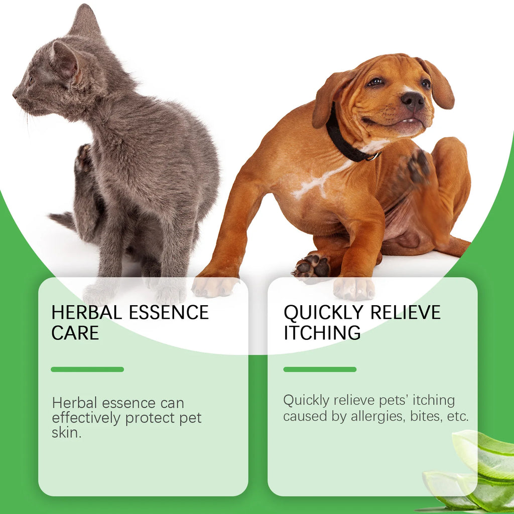 Mild Anti-Itch Pet Skin Essence — Hormone-Free Relief for Dryness & Hair Thinning