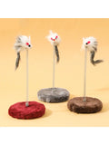 3-in-1 Cat Scratcher with Spring Feather Toy