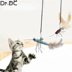 Interactive Feather Wand Cat Teaser Toy