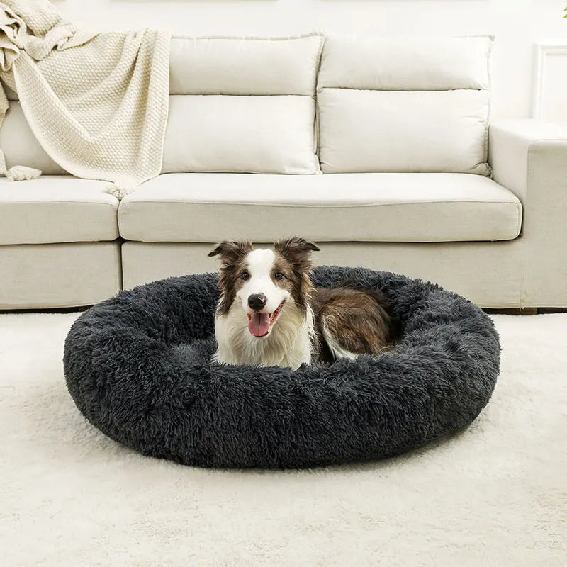 Long Plush Pet Sleeping Basket