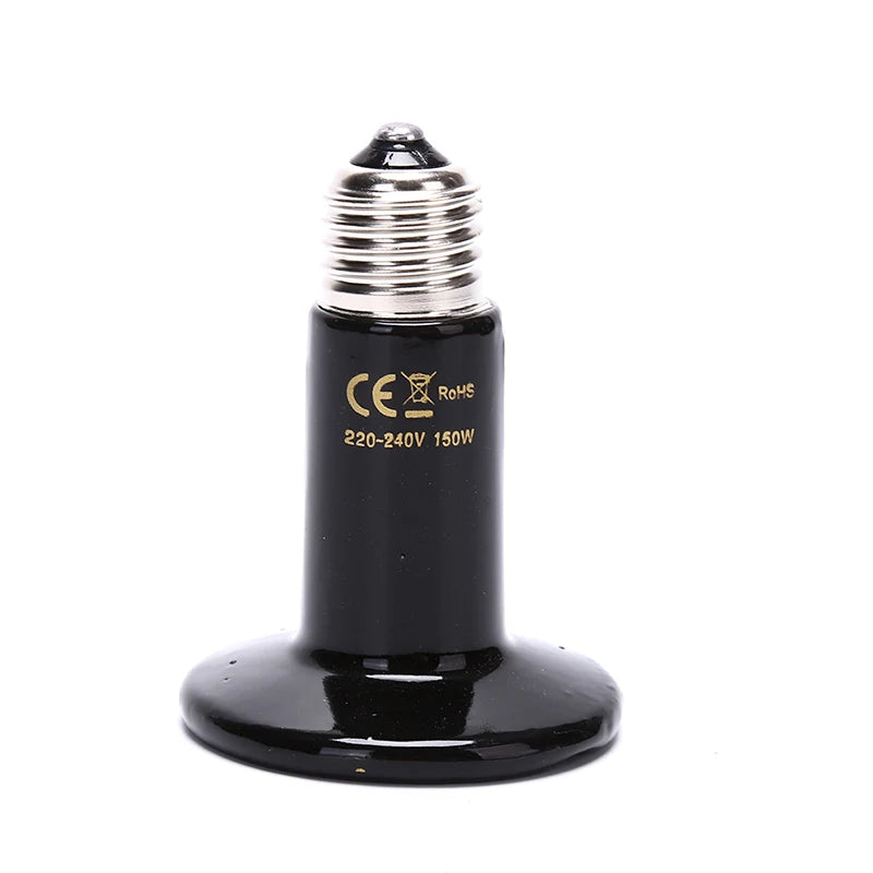 Far Infrared Ceramic Heat Emitter — No-Light Reptile Heater, 25W–200W