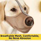 Breathable Mesh PVC Dog Muzzle (Washable, Adjustable, All Breeds)