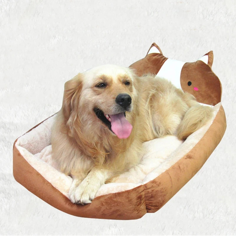 Plush Cartoon Sofa Pet Bed