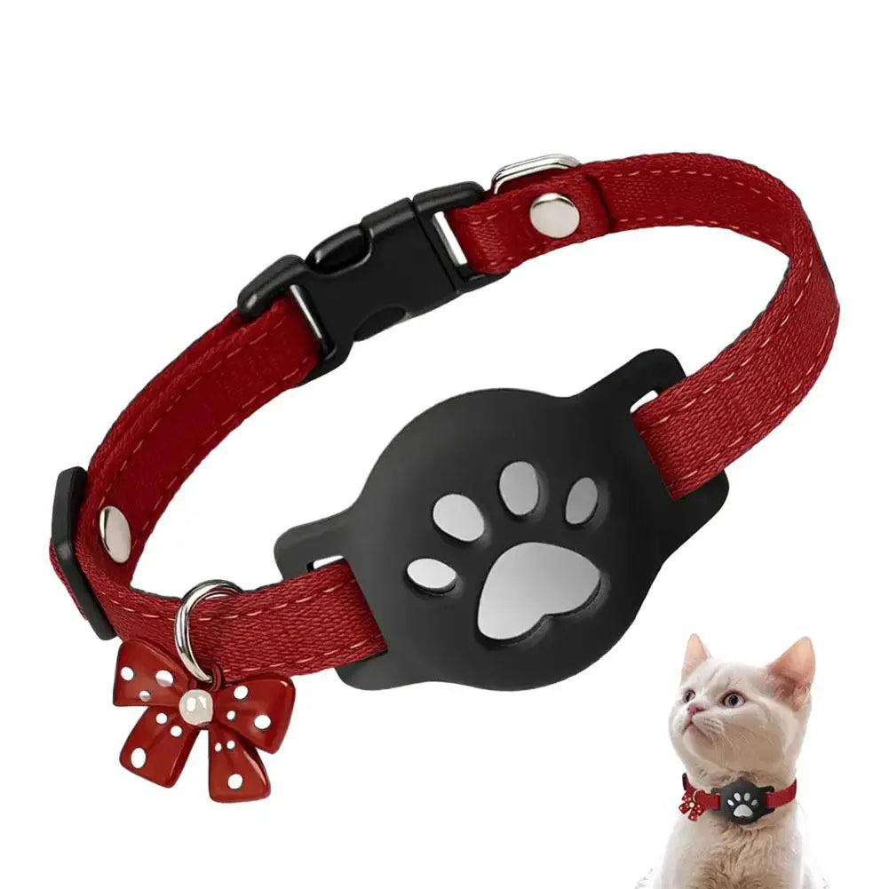 Reflective Pet Collar GPS Necklace with AirTag Holder - Waterproof