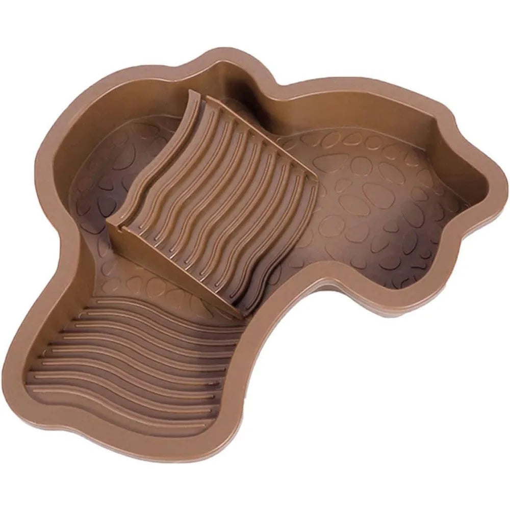 Reptile Bathing Pool with Ramp — Water Dish for Turtles, Snakes & Bearded Dragons