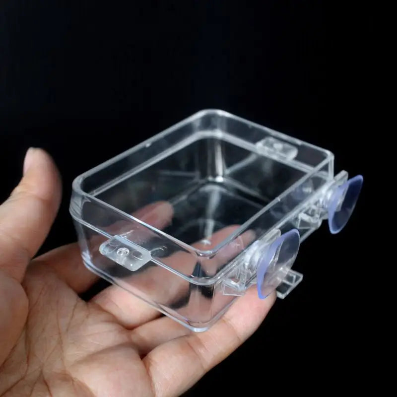 Anti-Escape Reptile Feeder Bowl — Clear Food & Water Dish for Small Reptiles