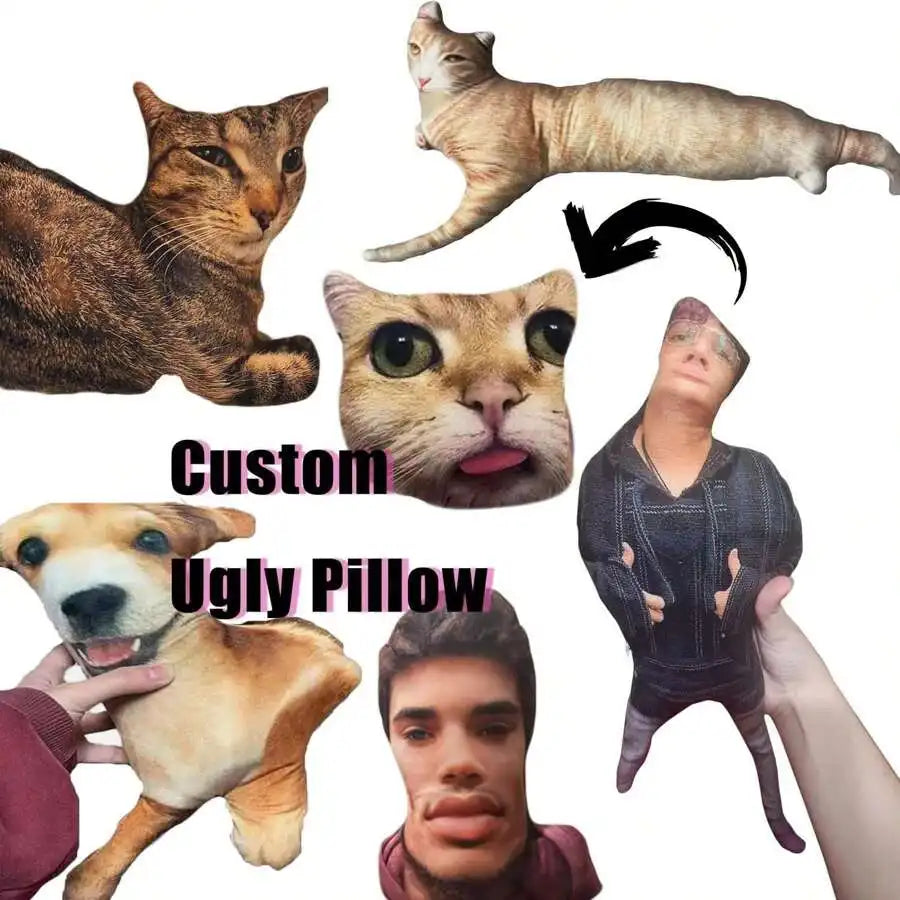 Custom Pet Portrait Pillow (Personalized Photo Keepsake Gift)