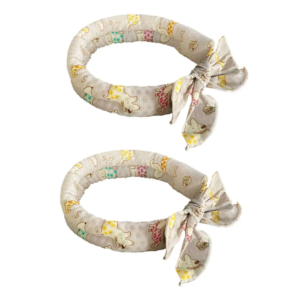 Pet Cooling Ice Scarf Set (2-Pack, Fast Cooling, Reusable Neck Ring)