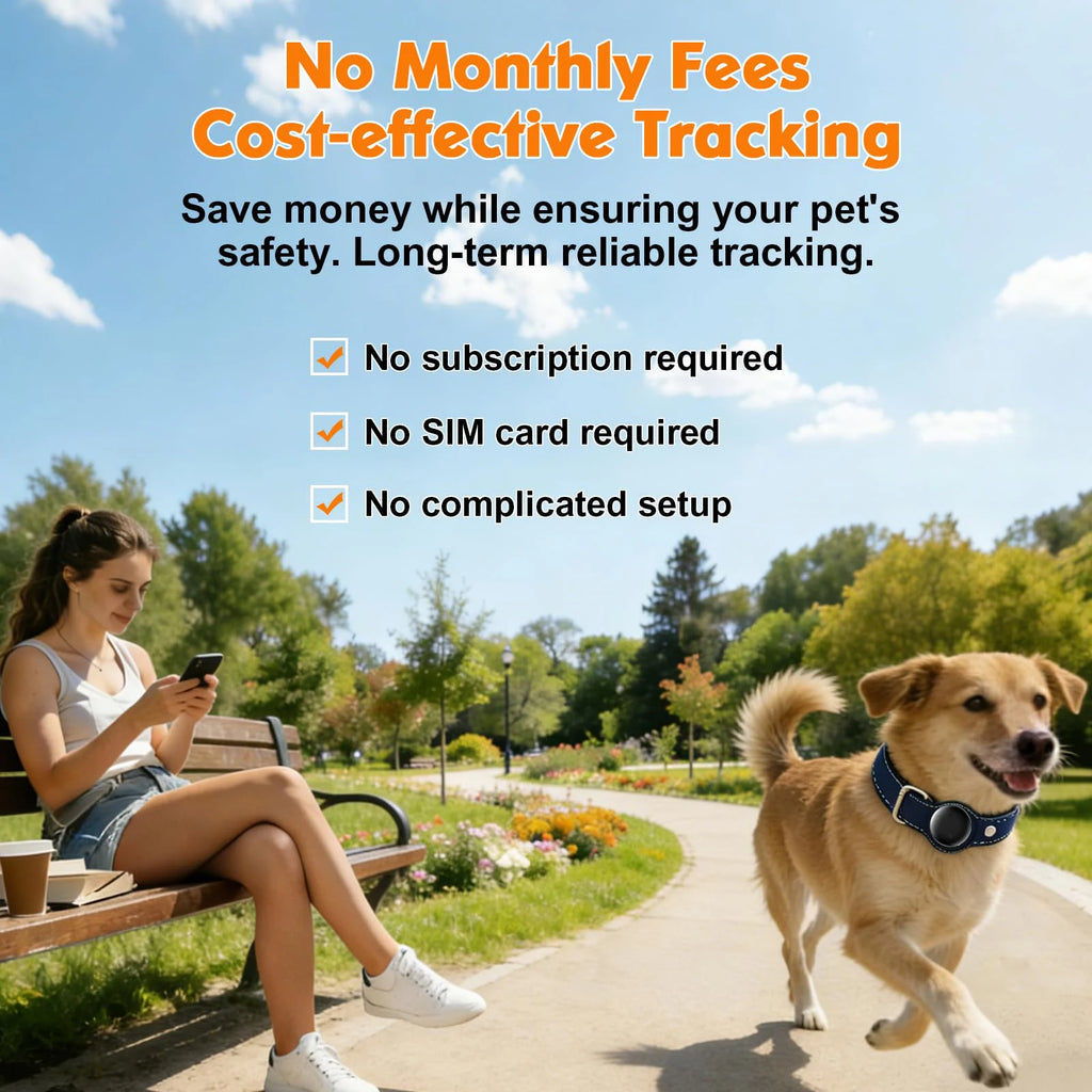 No-Subscription Pet Tracker for Apple Find My with AirTag Case