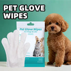 Rinse-Free Pet Bathing Gloves — Unscented Grooming Wipes for Dogs & Cats
