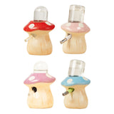 Ceramic Mushroom Water Bottle — Leakproof Stand for Small Pets