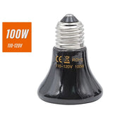 Ceramic Infrared Heat Emitter — No-Light Pet & Brooder Heat Bulb, E27, 25W–100W