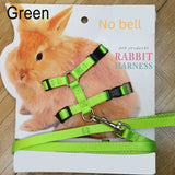 Soft Rabbit Harness & Leash Set — Adjustable Traction Rope with Bell