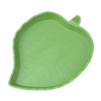 Leaf-Shaped Reptile Food & Water Bowl — Decorative Terrarium Dish