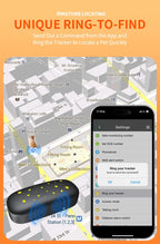 RF-V53 4G GPS Pet Locator for Dogs & Cats with Beidou Positioning - IP67, 900mAh Battery