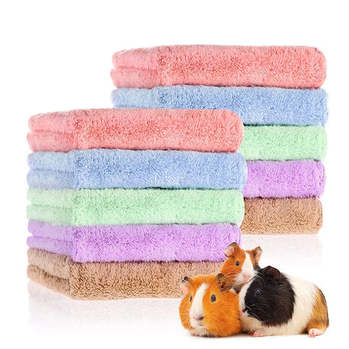 Coral Fleece Blanket Set (2 Pcs) — Soft Bedding for Small Pets