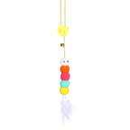 Hanging Cat Toy with Telescoping Rope & Feather — Interactive Kitten Scratch & Play Simulation Toy