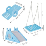 Hamster Play Toy Set — Slide Hut, Seesaw & Swing, Easy Assembly