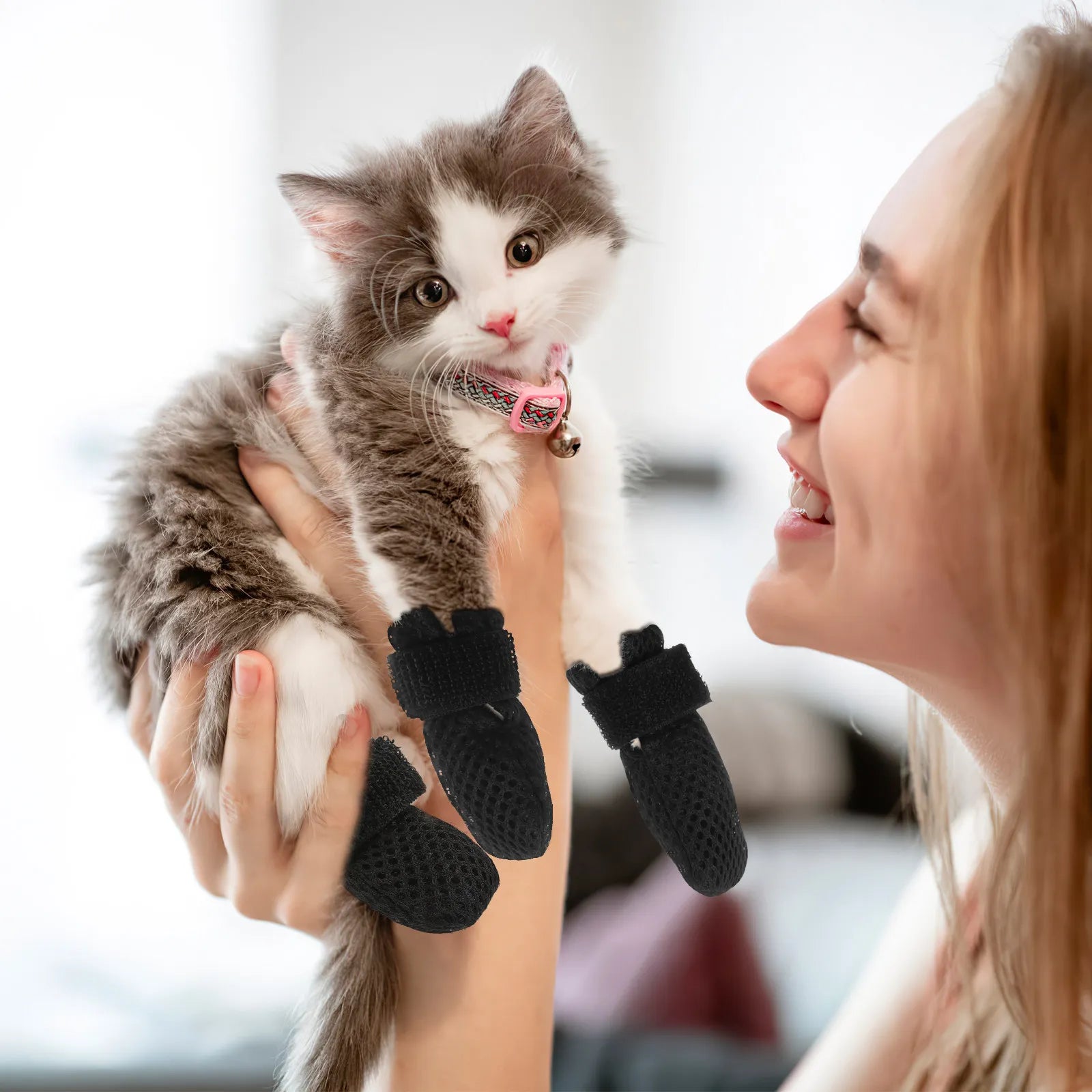 Adjustable Cat Paw Protective Booties — Anti-Scratch Covers for Grooming & Vet Visits