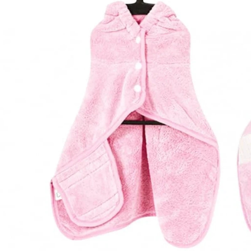 Hooded Pet Bathrobe — Adjustable Collar & Belly Strap, XS to L