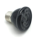 Ceramic Heat Emitter Bulb for Reptiles & Chickens — No-Light Warmth, 25W-75W