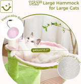34-Inch Cat Tree with Hammock & Wide Condo for Large Cats