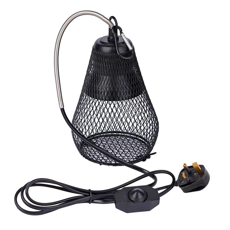 All-in-One Reptile Heat Lamp Shade — Anti-Scald Ceramic Infrared Heater