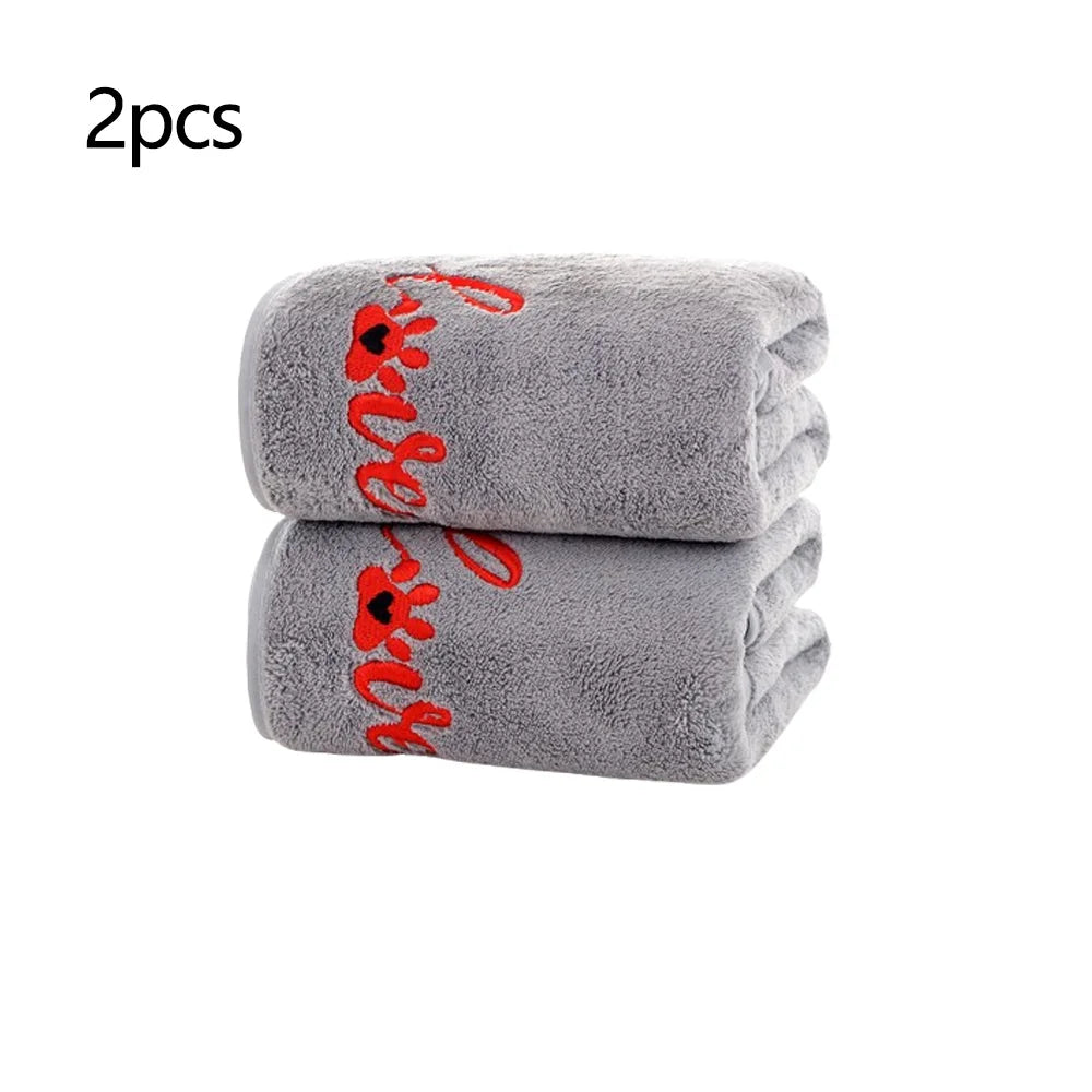 Quick-Drying Pet Bath Towels — Soft Fiber Multi-Packs for Dogs & Cats