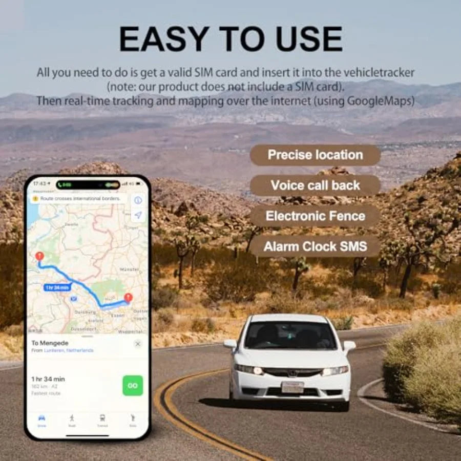 Mini Magnetic GPS Tracker for Cars, Trucks & Vehicles - Real-Time Global Coverage