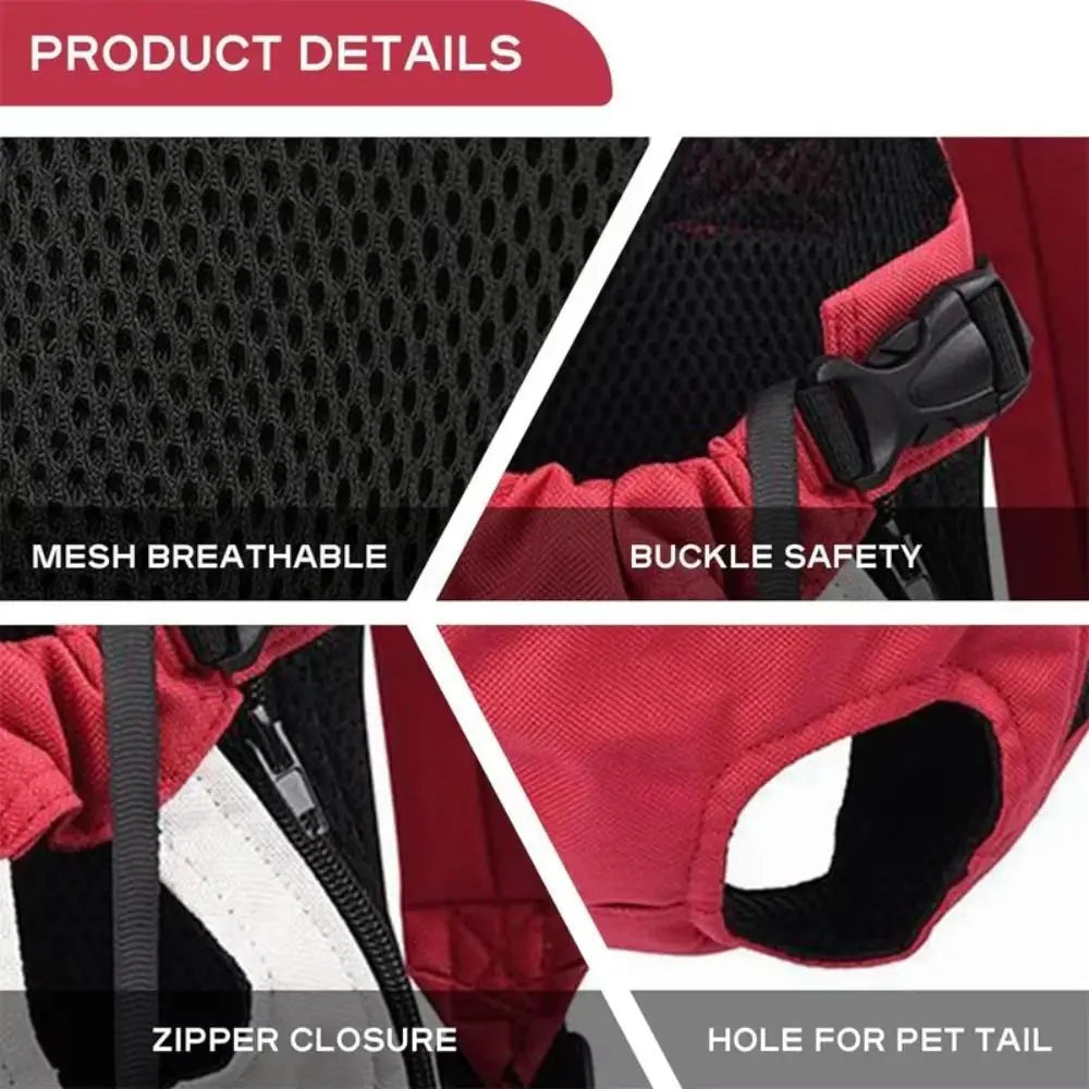 Portable Dog Backpack Carrier (Breathable, Adjustable, Oxford)