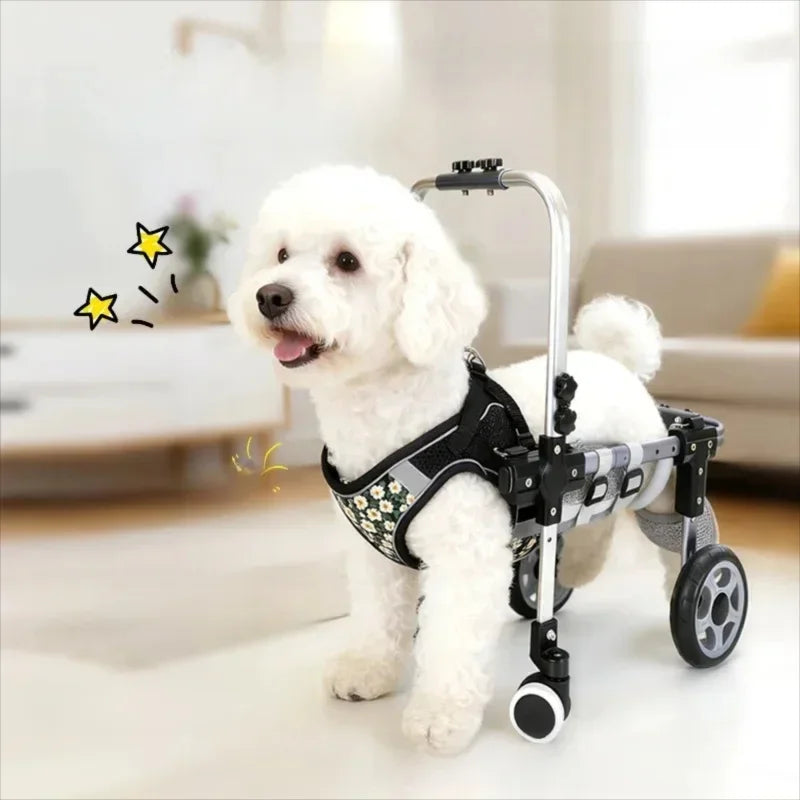 Adjustable Pet Wheelchair Mobility Aid Cart for Disabled & Rehabilitating Dogs & Cats