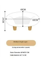 Plush Raised Pet Sofa Couch Bed with Anti-Slip Bottom