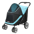 Modern Portable 55kg Large Dog Pet Stroller — 4-Wheel Foldable Large Capacity Outdoor Travel Trolley