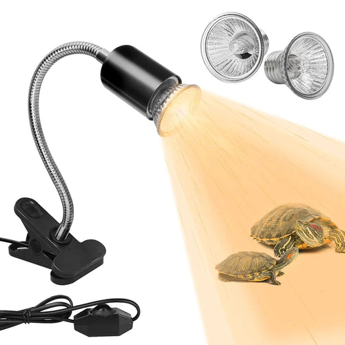 Dimmable 50W UVA/UVB Reptile Heat Lamp — Simulated Sunlight for Turtles & Bearded Dragons