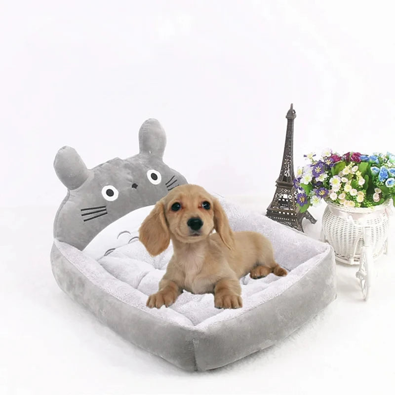Plush Cartoon Sofa Pet Bed