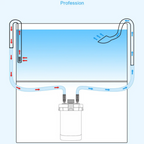 Borosilicate Glass Aquarium Inflow & Outflow Pipe (13/17mm)