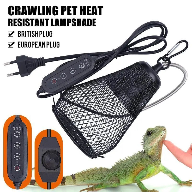 All-in-One Reptile Heat Lamp Shade — Anti-Scald Ceramic Infrared Heater