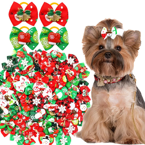 Handmade Puppy Bows (10, 20 or 30 Pack, Christmas Party)