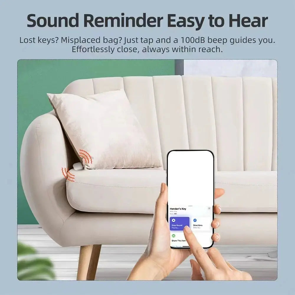 Wireless Smart Mini Tag Tracker for Pets - Find My App with Message Reminders