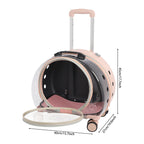 3-Section Expandable Rolling Pet Carrier Stroller with Front Opening for Small Dogs & Cats