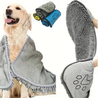 Super Absorbent Quick-Dry Pet Towel — Soft Dog & Cat Bath Robe
