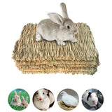 Natural Straw Chew Mat — Woven Hay Bedding for Small Pets
