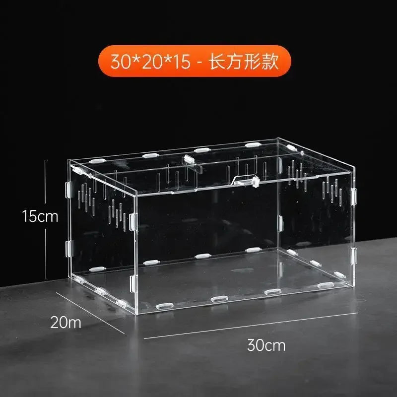 Acrylic Nano Terrarium — Ventilated Enclosure for Tarantulas & Small Reptiles