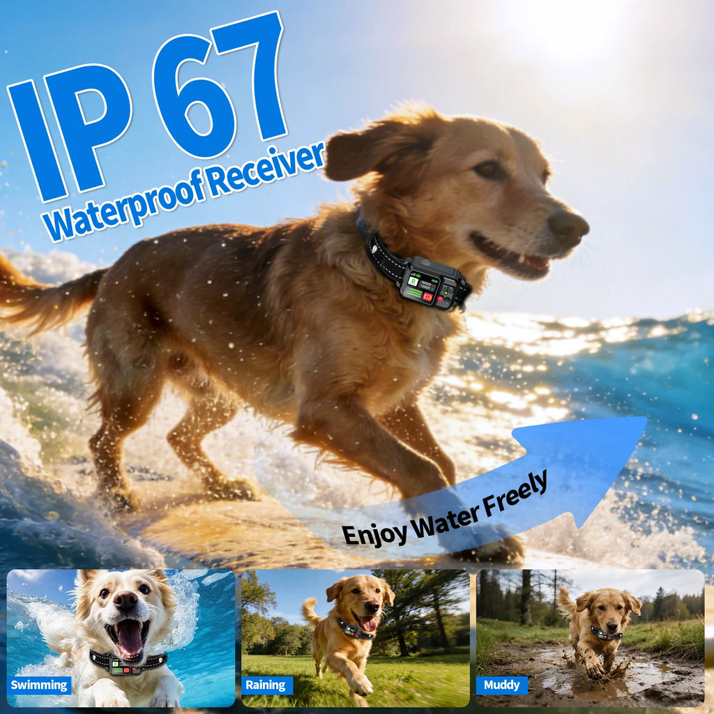 Orcleab IP67 Waterproof GPS Wireless Electric Fence for Dogs - Adjustable Outdoor