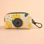 Fruit Pattern Poop Bag Holder (Waterproof, Buckle, Zipper Closure)