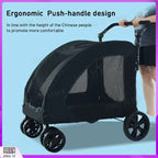 Large Capacity Foldable Dog Pet Stroller with Sunshade & Waterproof Fabric — Outdoor Travel Carrier