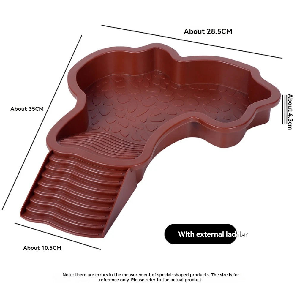 Reptile Bathing Pool with Ramp — Water Dish for Turtles, Snakes & Bearded Dragons