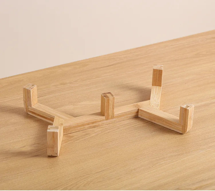 Elevated Ceramic Pet Bowl with Wood Stand